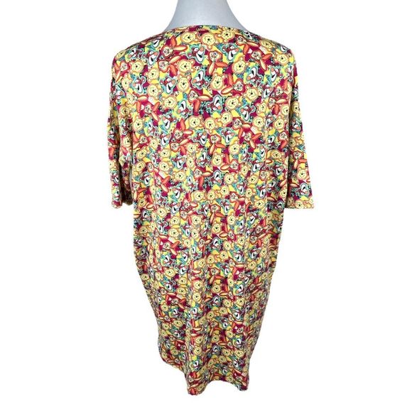 Lularoe Winnie the Pooh and Friends Irma Tunic Short Sleeve Shirt Yellow Small - Picture 2 of 7